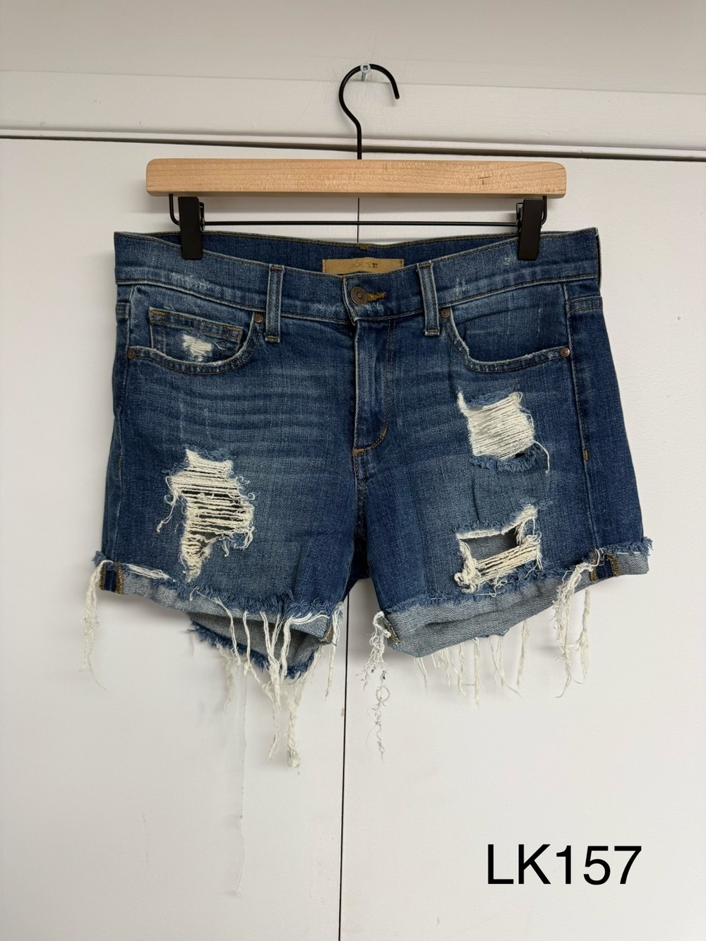 Joe’s Jeans Distressed Cutoff Denim Shorts Size 27 Raw Hem